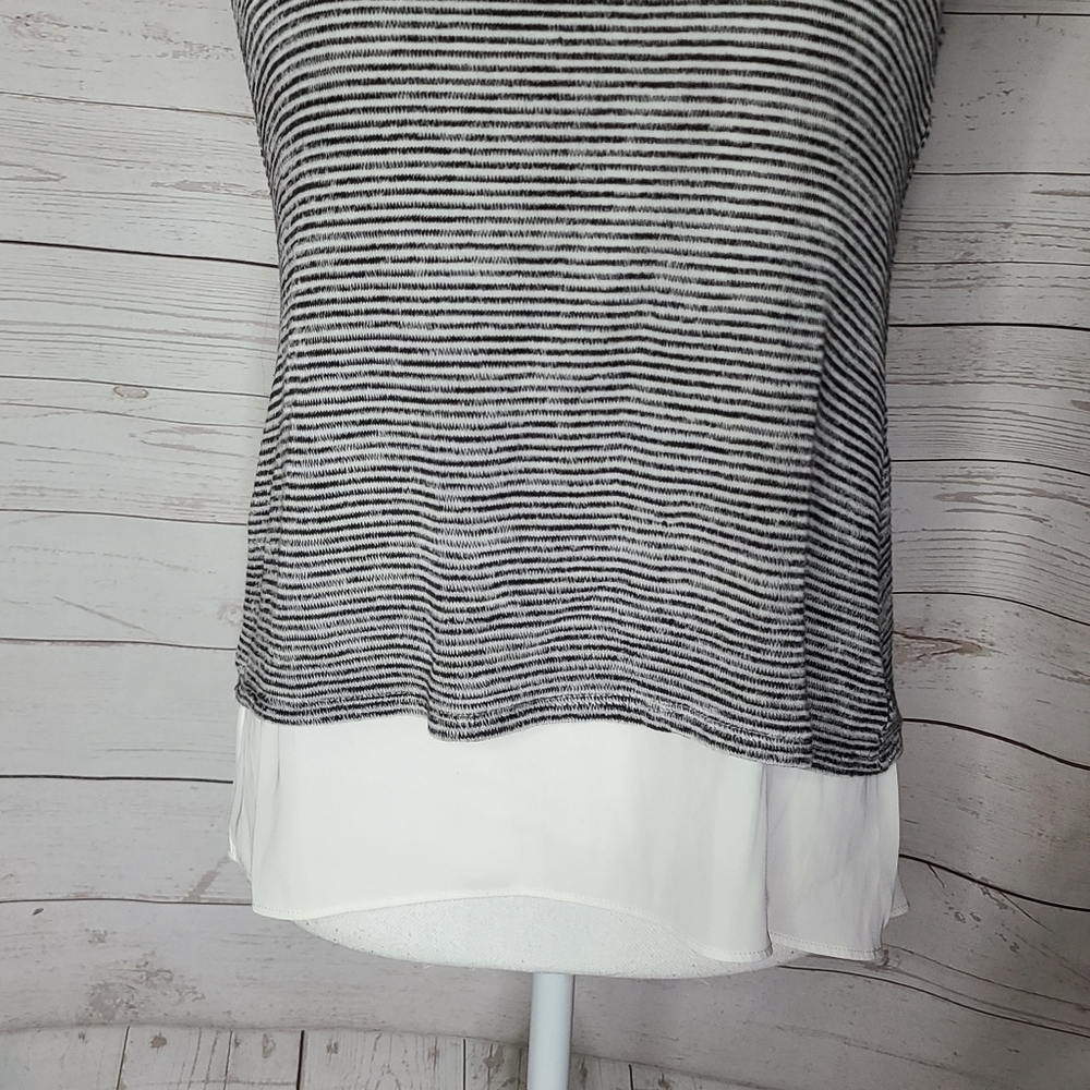 Whbm Weave Strip Double Layer Swoop Cross Open Ta… - image 7